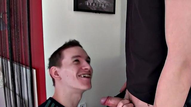 Jockstrap amateur bottom assfucked at home by boyfriend after BJ