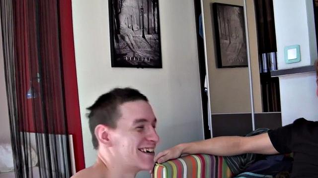 Jockstrap amateur bottom assfucked at home by boyfriend after BJ