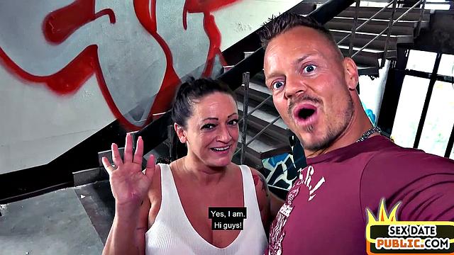 Big-titted MILF fucked by stranger