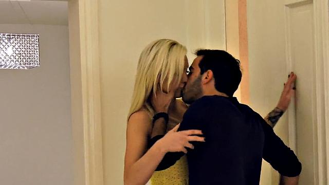 Blonde bae passionately bounces on cock