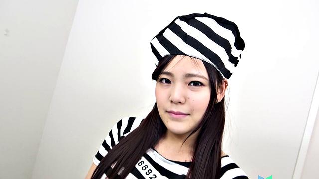 Manami Takashima in cute thong panties under her costume