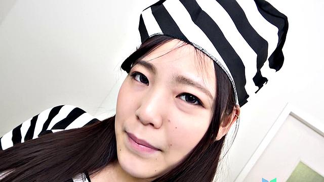 Manami Takashima in cute thong panties under her costume