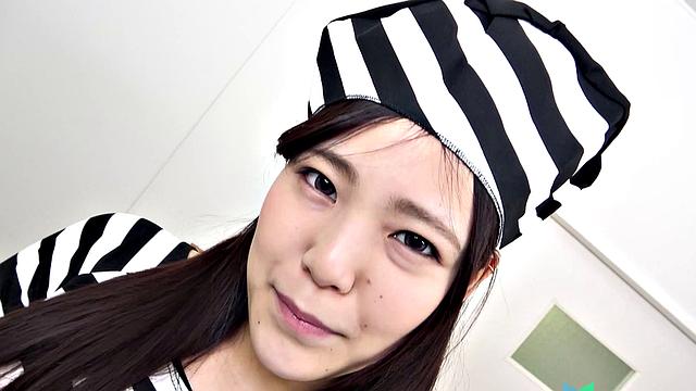 Manami Takashima in cute thong panties under her costume