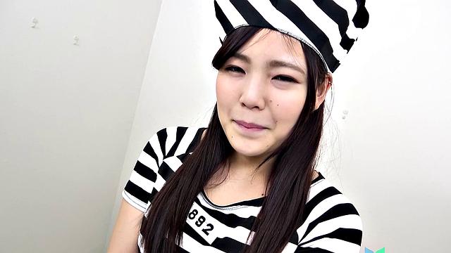 Manami Takashima in cute thong panties under her costume