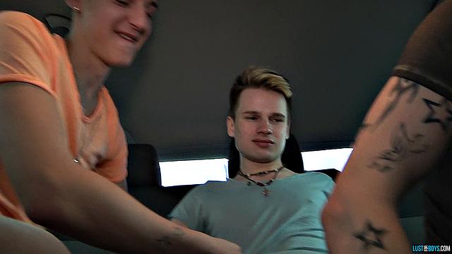 Twink Kamyk Gets Double Teamed - Kamyk Walker, Reece Bentley & Adam Watson