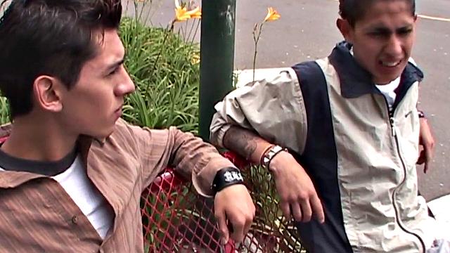 Picked up Latino twink fucks bottom at his house