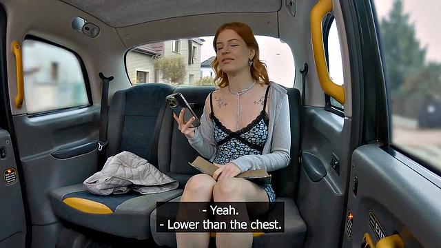 Ginger babe banged by her driver