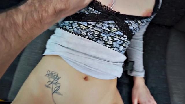 Ginger babe banged by her driver