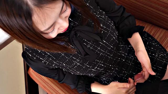 Office girl Miss Rion Kouda comes to an interview to become a model