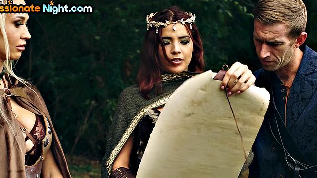 Cockhungry warrior gets by knight in her pussy