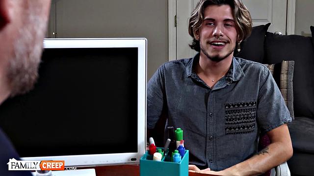 FamilyCreep - HOT AS Inked Jock Gets Pounded Hard At Job Interview