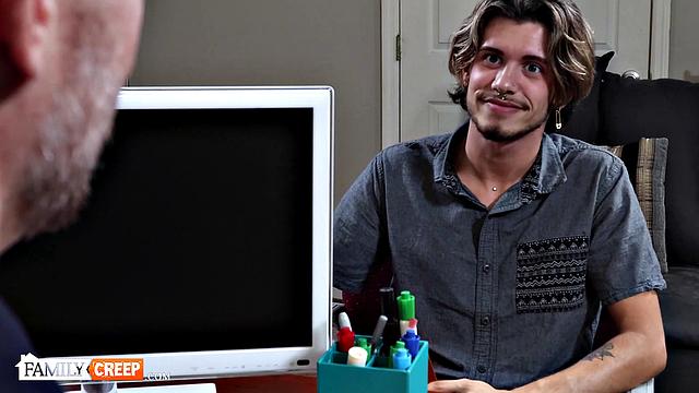 FamilyCreep - HOT AS Inked Jock Gets Pounded Hard At Job Interview