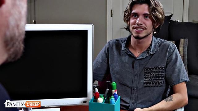 FamilyCreep - HOT AS Inked Jock Gets Pounded Hard At Job Interview