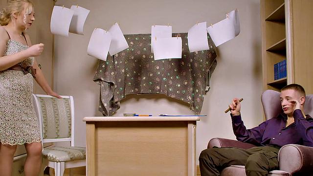 SHAME4K. Sex with mature is more important for private eye than cash