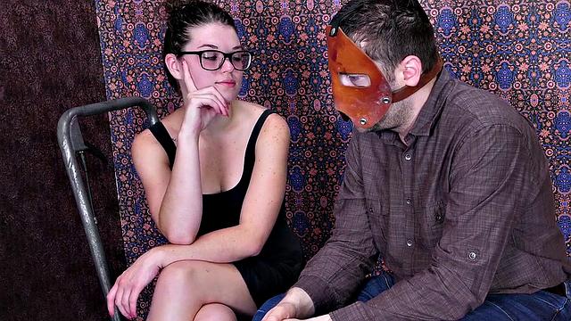 Brunette drinking piss