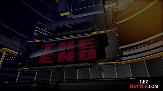 Big-titted ebony fucked by strapon rival