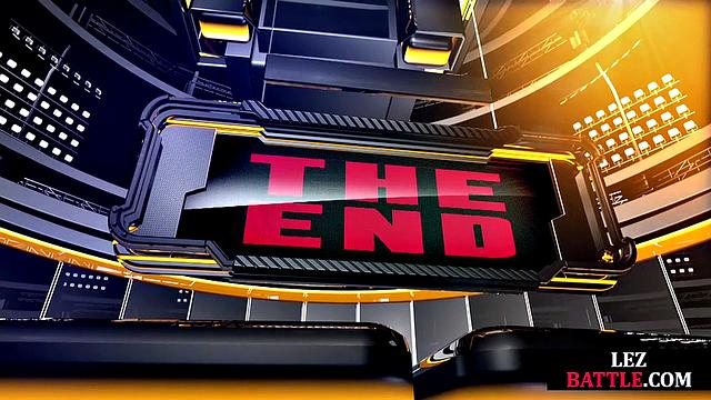 Big-titted ebony fucked by strapon rival