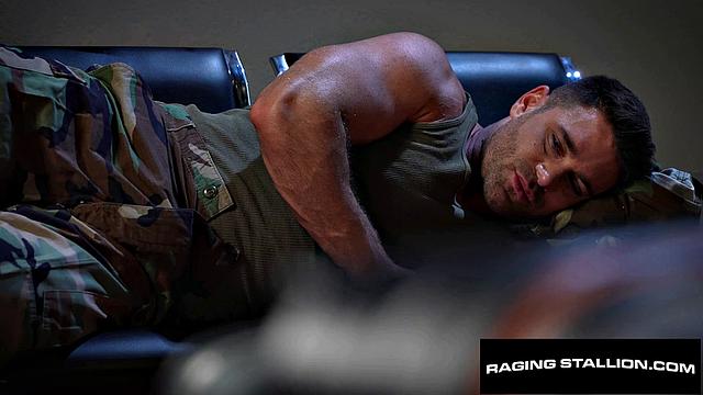 RagingStallion - Beefy Muscle Fucks Gorgeous Hunk At Airport