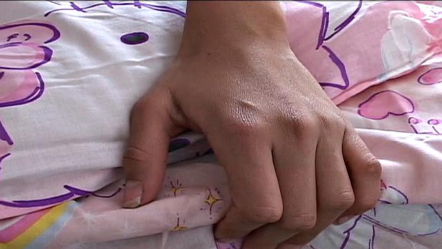 Trixie Teen wakes up horny. She removes her clothes showing medium tits and perfect ass