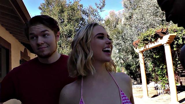 CuckoldSessions - Hot Petite Blonde Loves Getting Spitroasted In Front Of Her Cuck Boyfriend