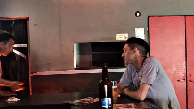 Before the bar opens, daddy Ali has young Dario hanging out with him and wants a piece of that boy's ass. Dario likes older men and is a push over; the horny man soon has his big uncut dick in the boy's face.