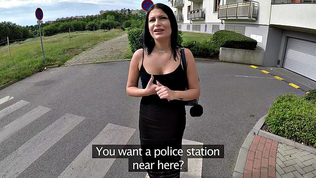 Brunette babe with big ass gets pounded hard by a river while getting a facial in POV