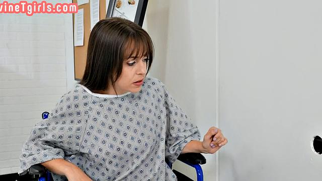 Asian TS nurse barebacks white babe in infirmary