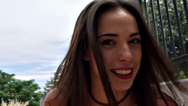 Seduced Latina rides in reverse during outdoor POV duo