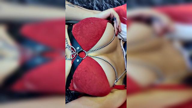 white hair big boobs glasses