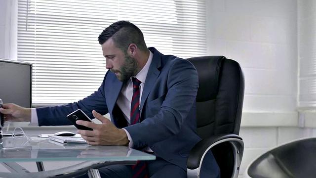 A busty secretary take a hard pounding in the office after deepthroating and giving a titjob to her boss