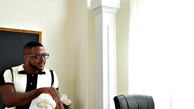 Office stud fistfucked and feet licked by Nubian