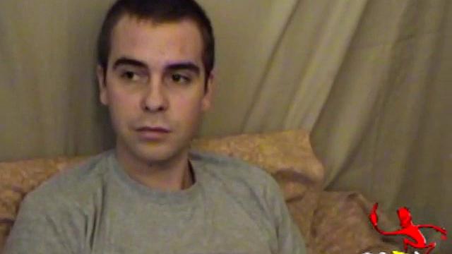 Young amateur Vincenzo takes advantage of some down time and watches a porn video. He strokes up a boner and after a jerk off session releases a high-flying cum shot.