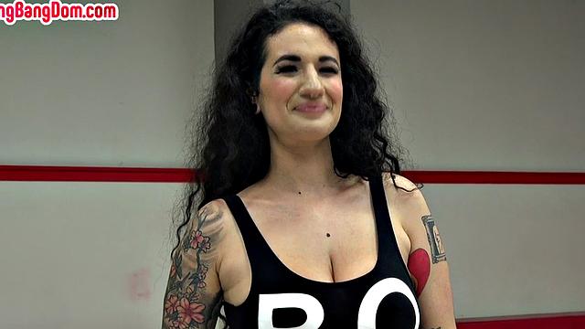 Inked raveng gangbanged by group