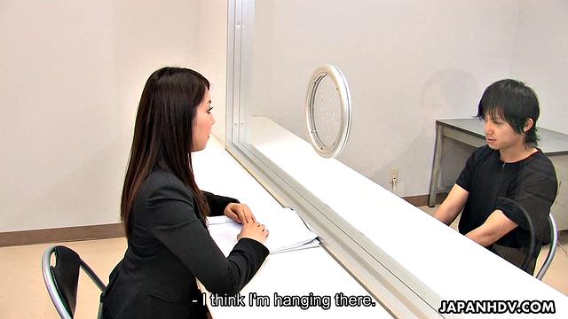 Hikaru Matsu moans while riding a stiff cock