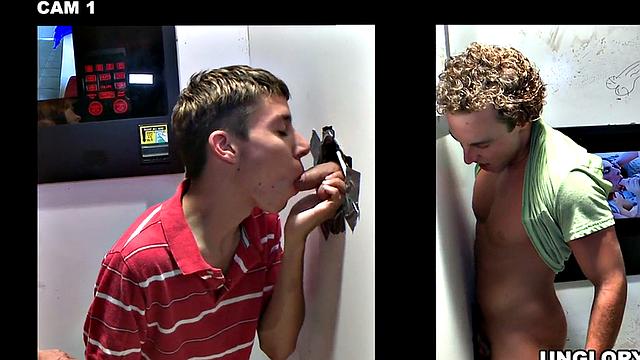 Naive straight guy ends in gay gloryhole