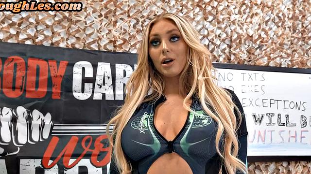 Big Lesbo MILF Scissoring Cute Babe After Workout