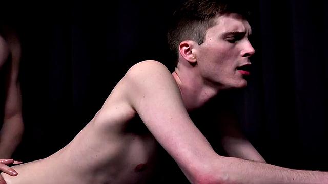 Breeding twink rims and fucks BF's asshole in jockstrap