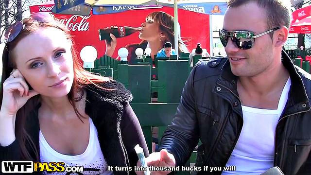 Pick up with redhead babe