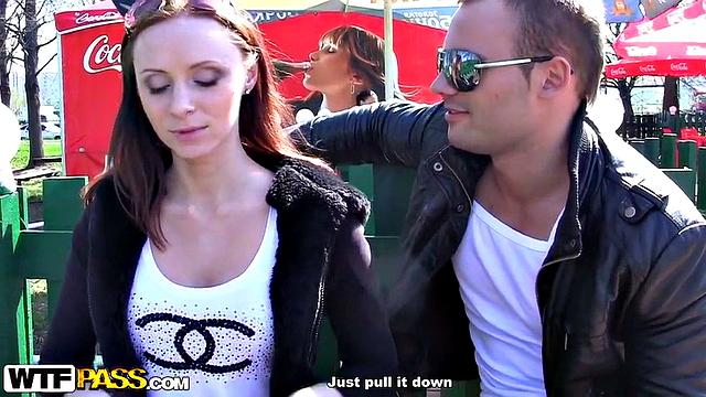 Pick up with redhead babe