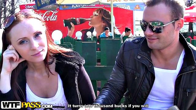 Pick up with redhead babe