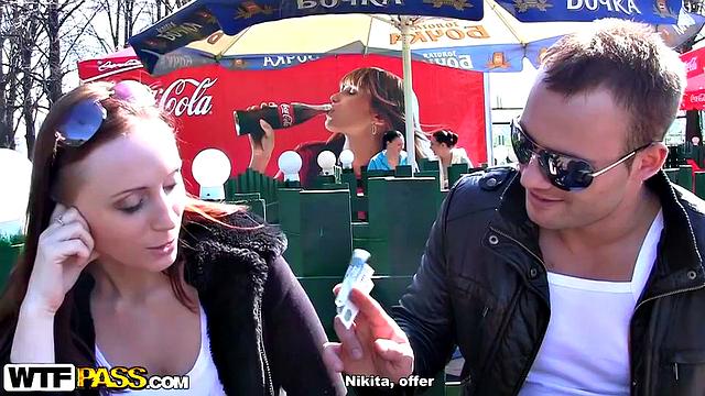 Pick up with redhead babe