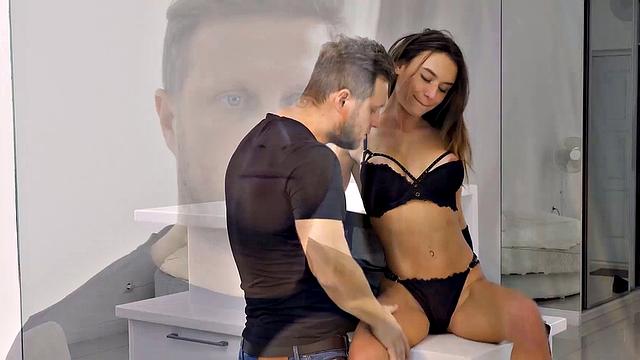 RIM4K. Wedding ring doesn't prevent the girl from licking man's anus