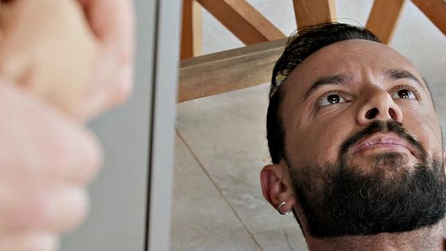 Tattooed plumber bareback fucks gay ass in the kitchen