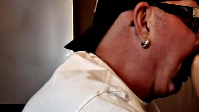 Mouthjizzed gloryhole DILF sucks POV rod in closeup