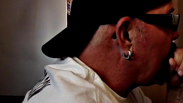 Mouthjizzed gloryhole DILF sucks POV rod in closeup