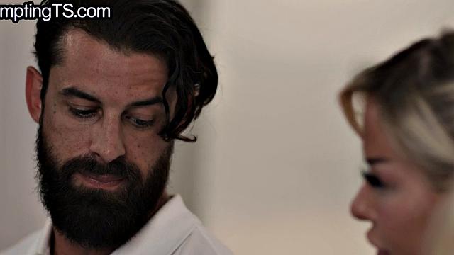 Big-titted TS babe analsmashed by her BF after deepthroat