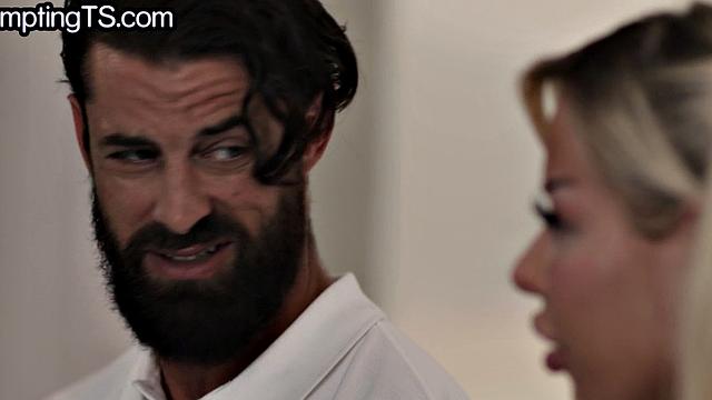 Big-titted TS babe analsmashed by her BF after deepthroat