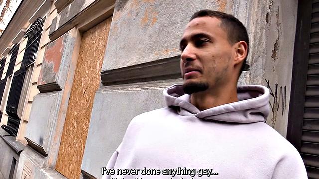 Athletic dude sucks cock for cash before riding it