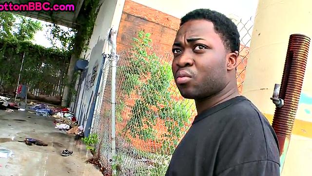 Picked up black thug gets doggystyled outdoor by white guy