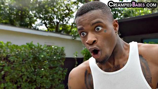 Big ass cougar cockriding BBC outdoors